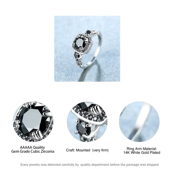 Black Crystal Onxy Ring - Picture 4 of 4